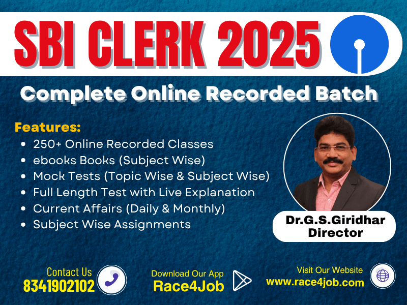 SBI Clerk 2025 – Complete Online Recorded Batch