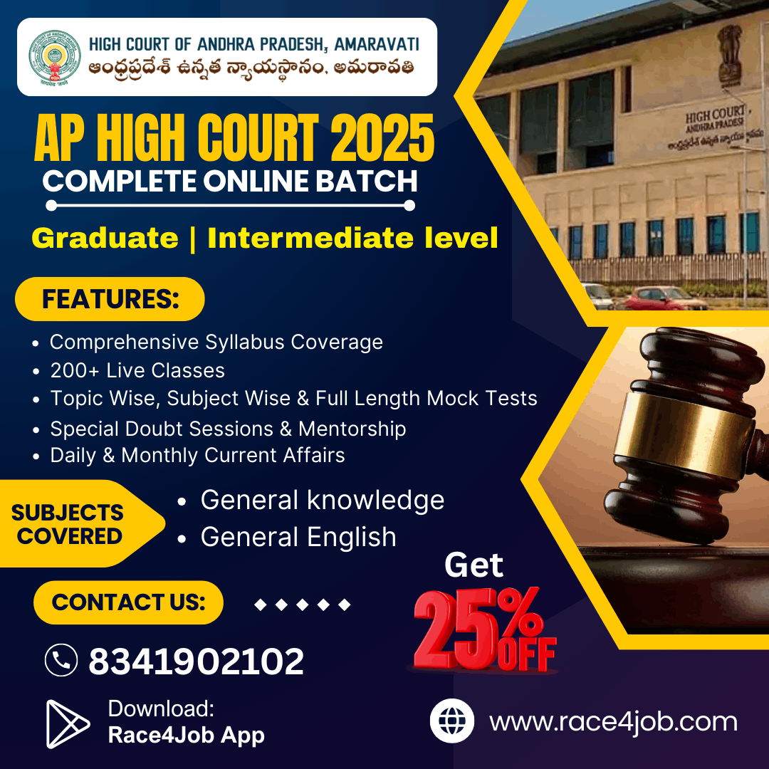 AP High Court 2025 | Graduation & Intermediate Level | Complete Online Recorded Batch