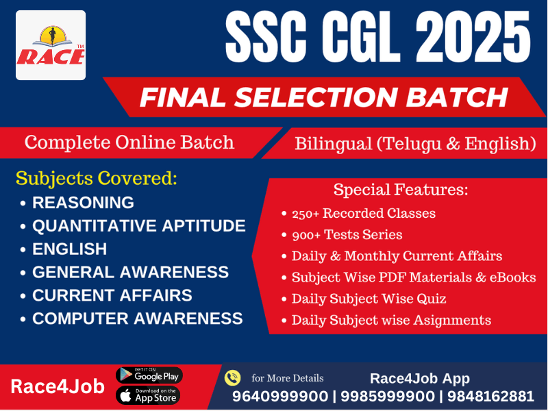 SSC CGL 2025 Complete Online Batch (Bilingual: English & Telugu)