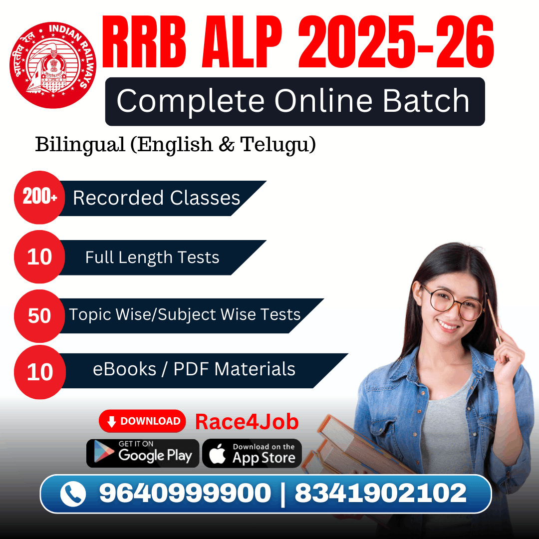 RRB ALP 2025 Complete Online Batch (Bilingual: English & Telugu)