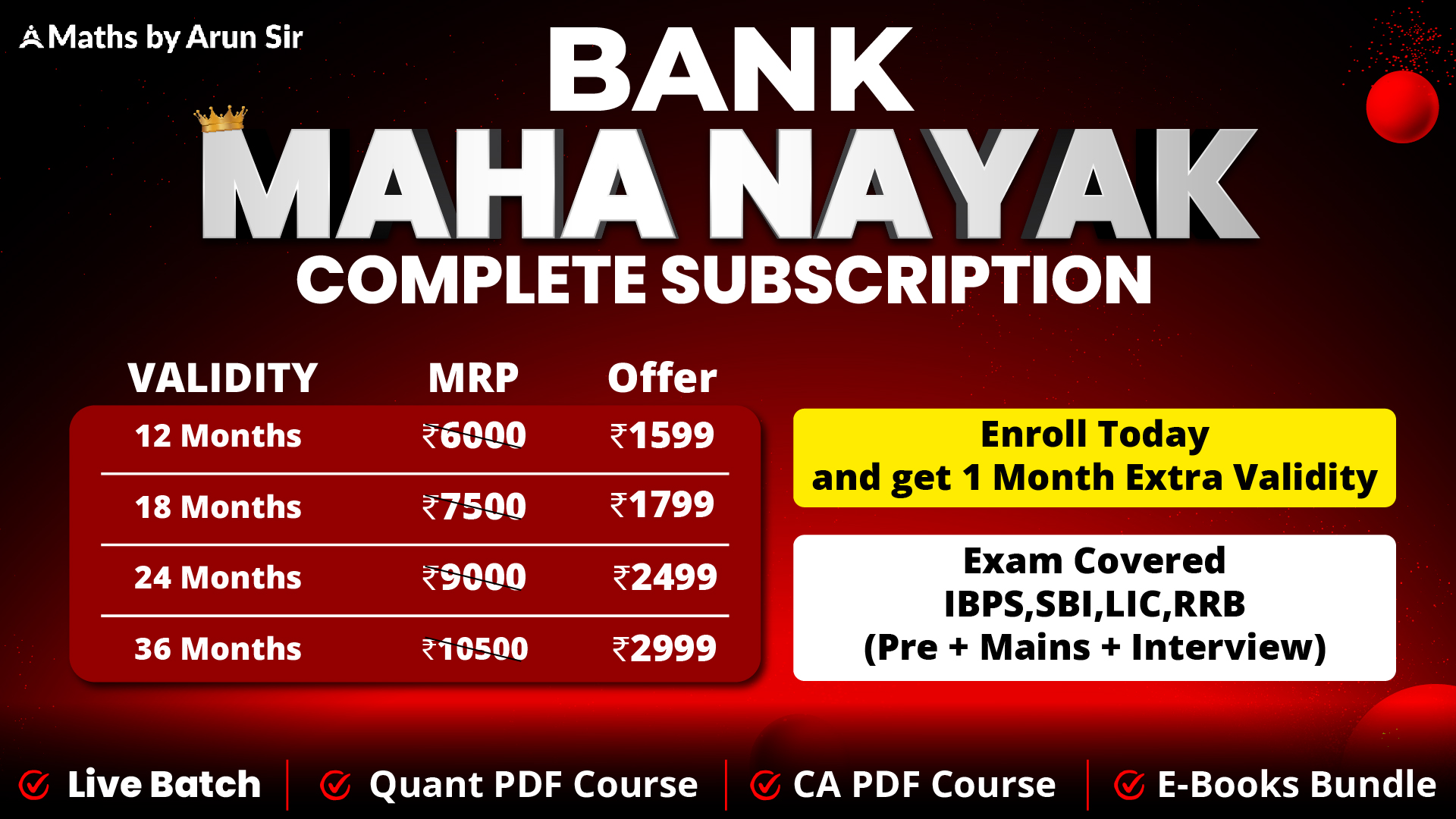 Bank Maha Nayak | Complete Subscription for IBPS, RRB & SBI Exams