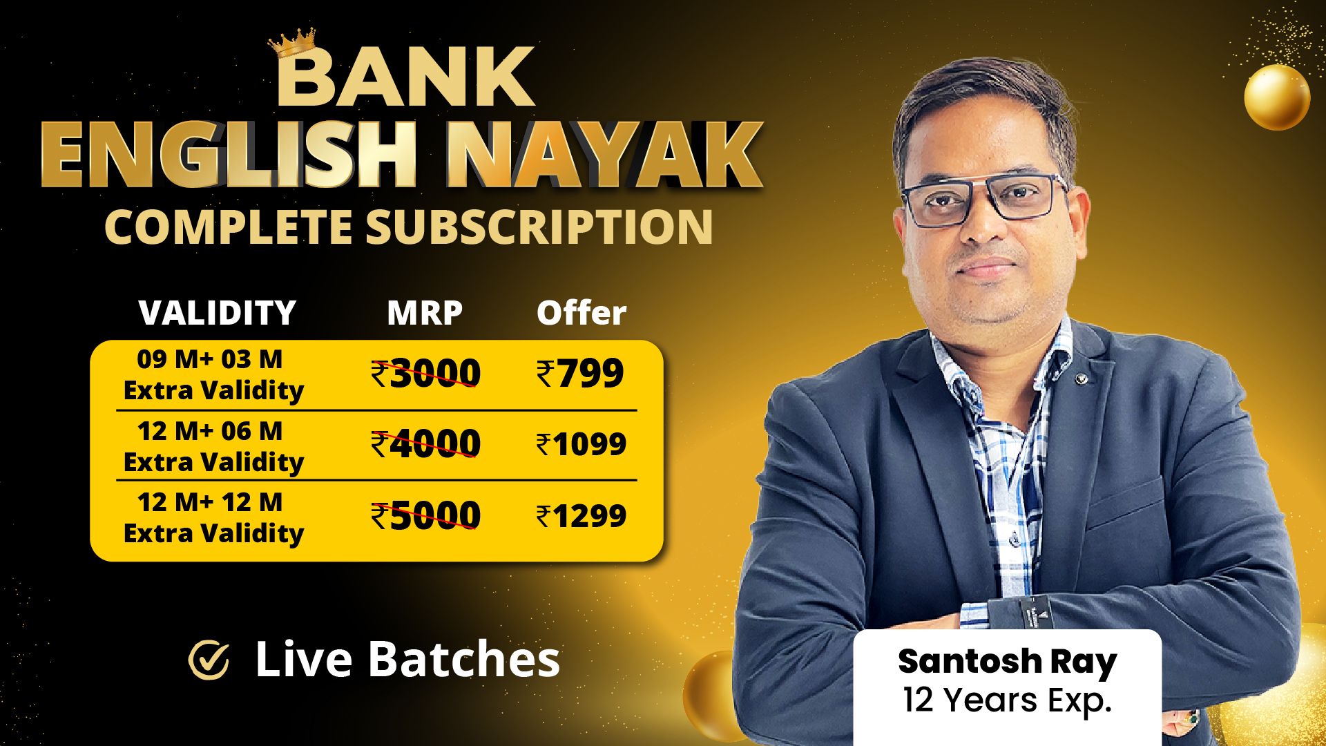 English Nayak Subscriptions For All Banking & Insurance Exam