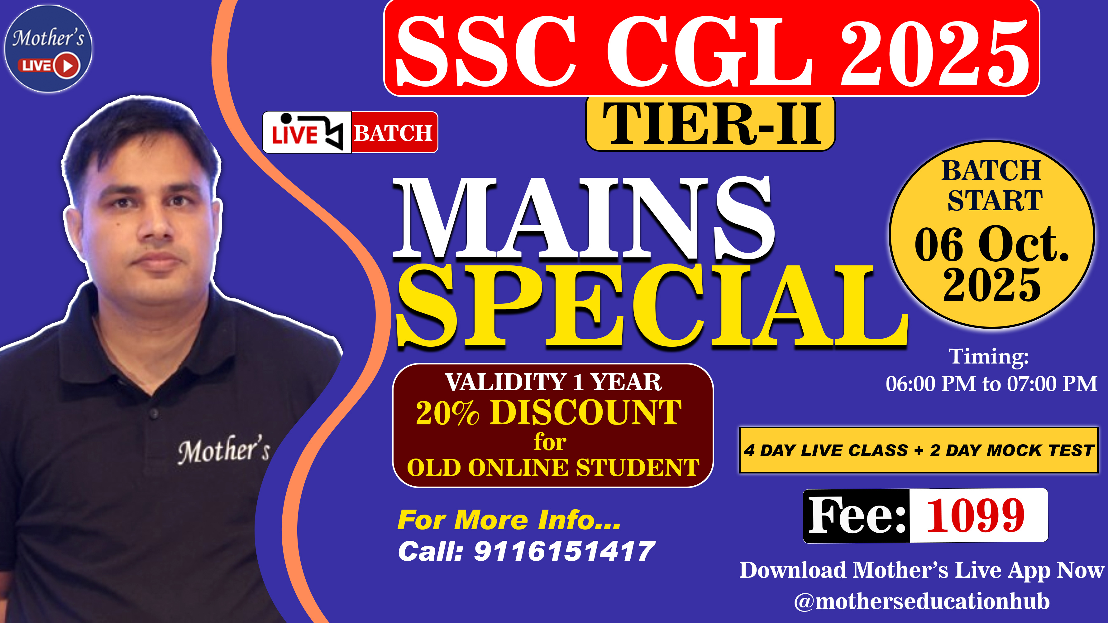 SSC CGL Mains Live  Batch 06 Oct 2025 By Pawan Rao Sir