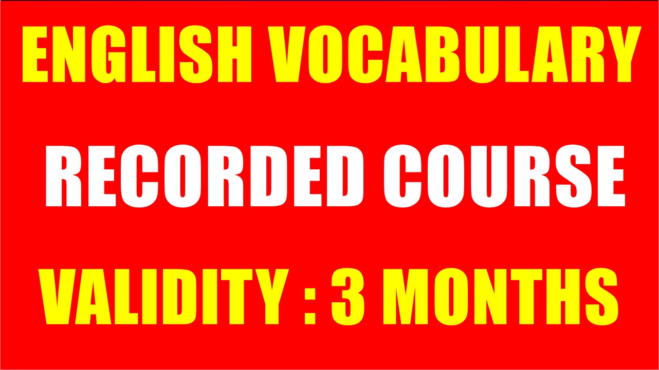 ENGLISH  VOCABULARY RECORDED BATCH - 2026