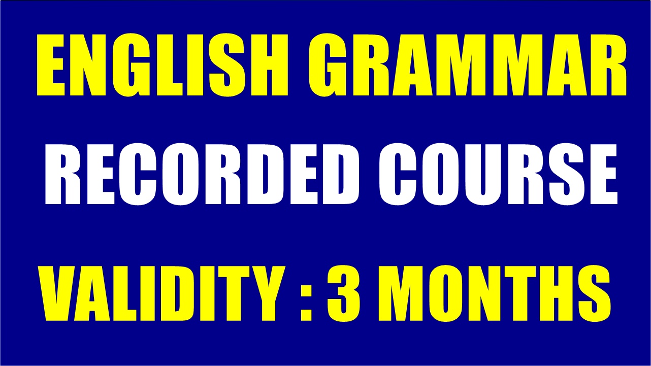 ENGLISH  GRAMMAR RECORDED BATCH - 2026