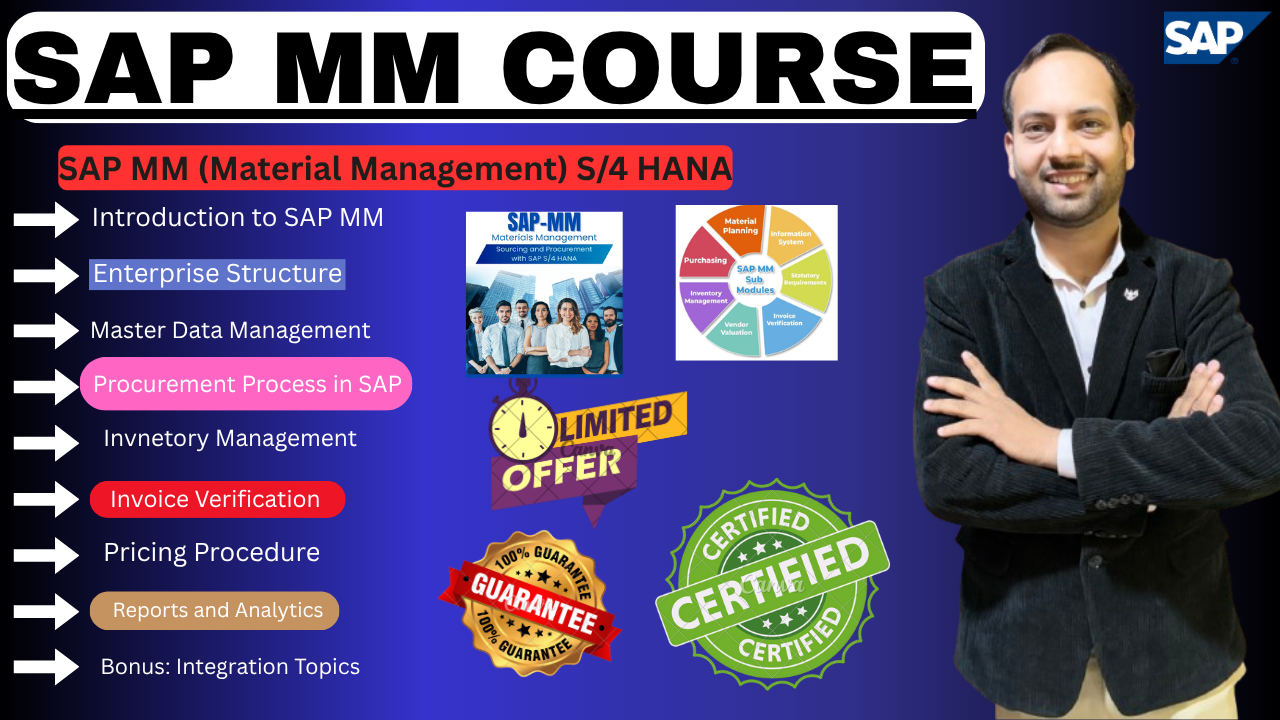SAP MM (Material Management)  S/4 HANA Basic to Advance Live Course