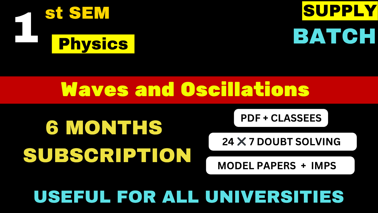 Waves and Oscillations - 1st sem Supply