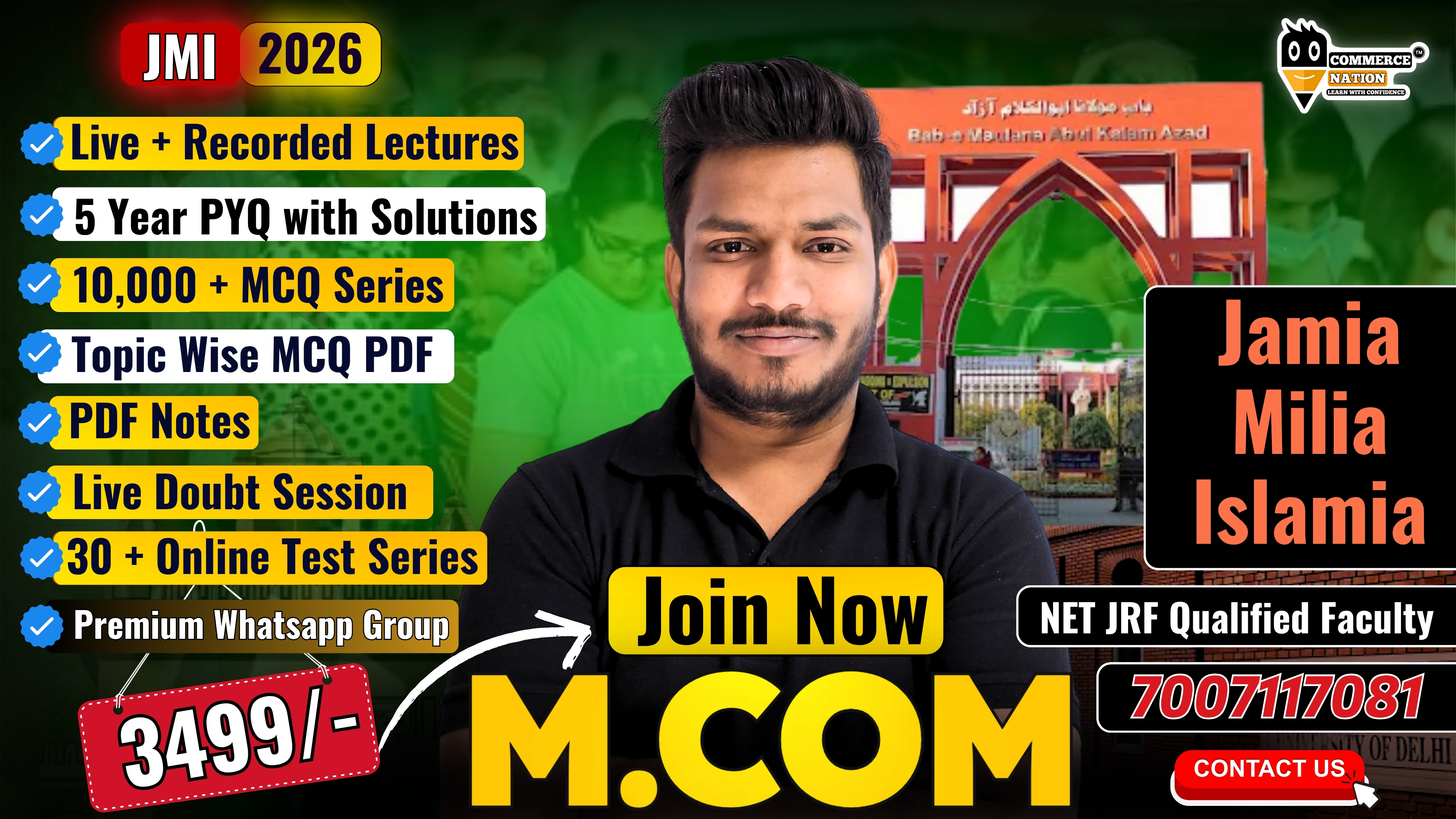 JMI M.Com Entrance 2026 Complete Course 
