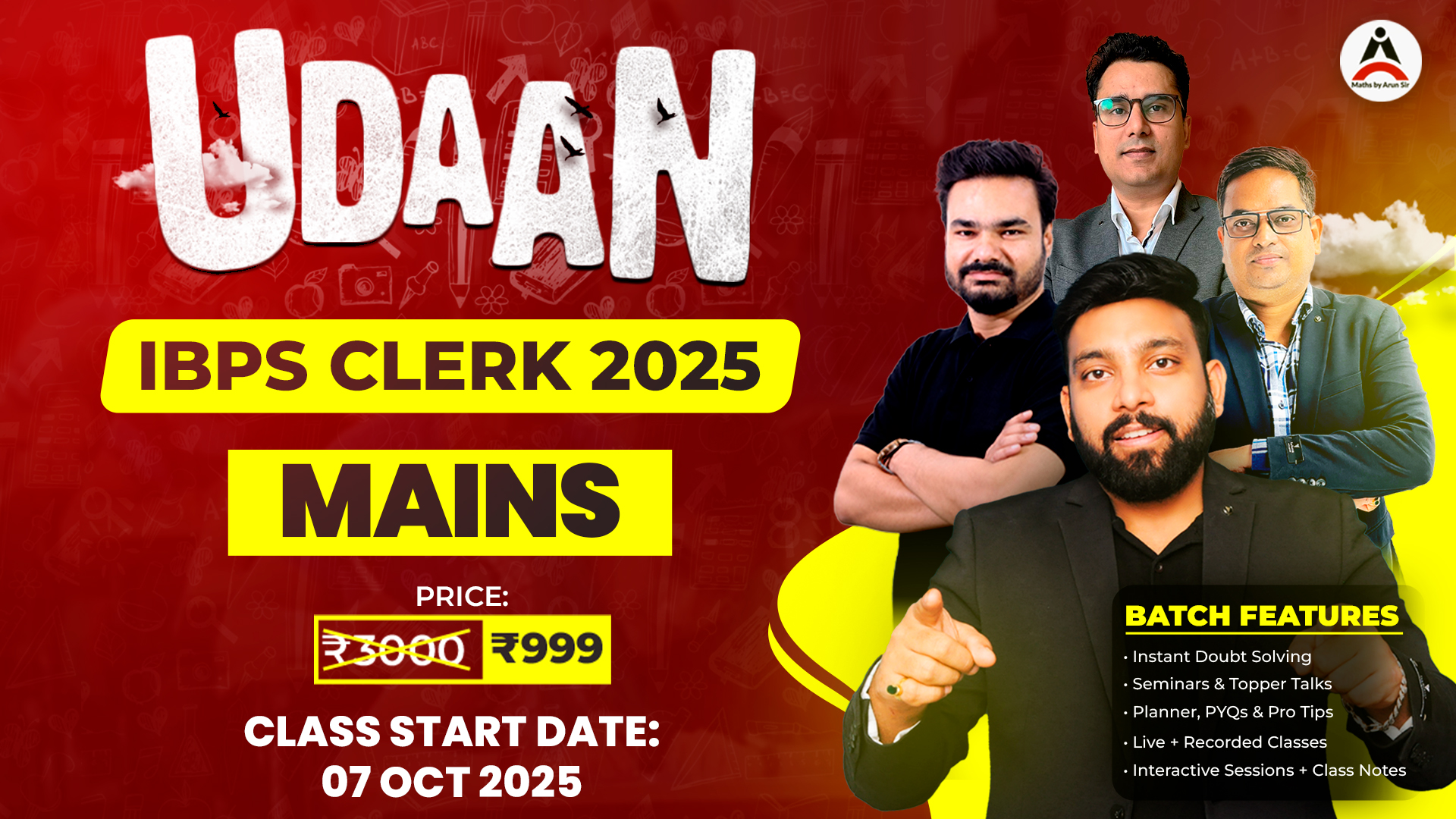 Udaan Batch for IBPS Clerk Mains 2025-26