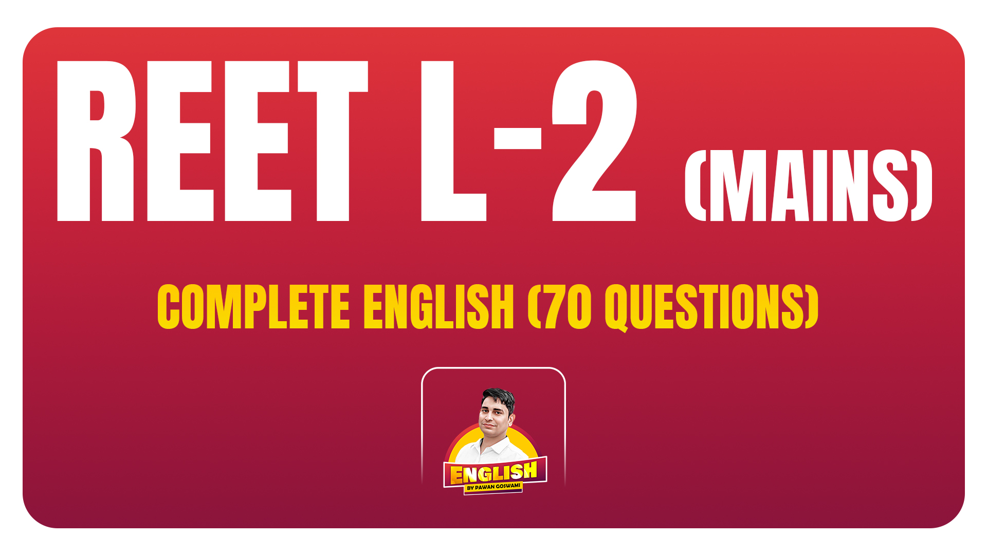 Code-1001 REET L-2 Only English (Mains) + ICT