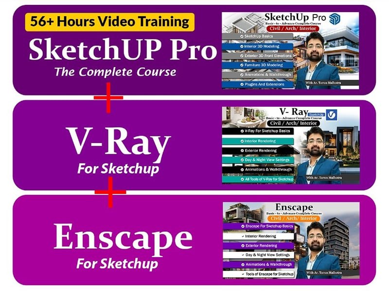 Sketchup + V-Ray + Enscape Complete Course