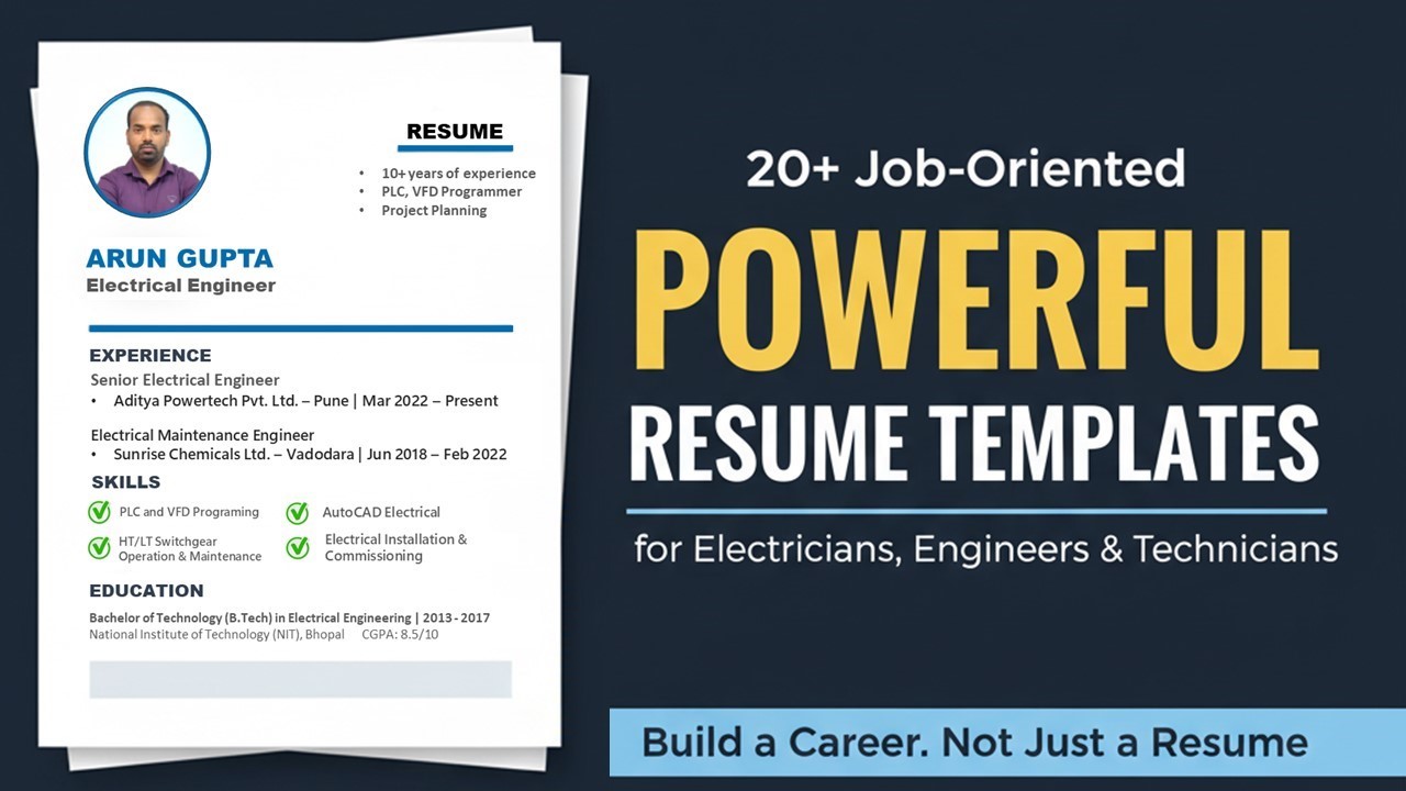 Professional Resumes for Electricians & Engineers