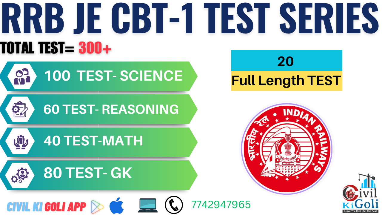 RRB JE CBT-I TEST SERIES 2026