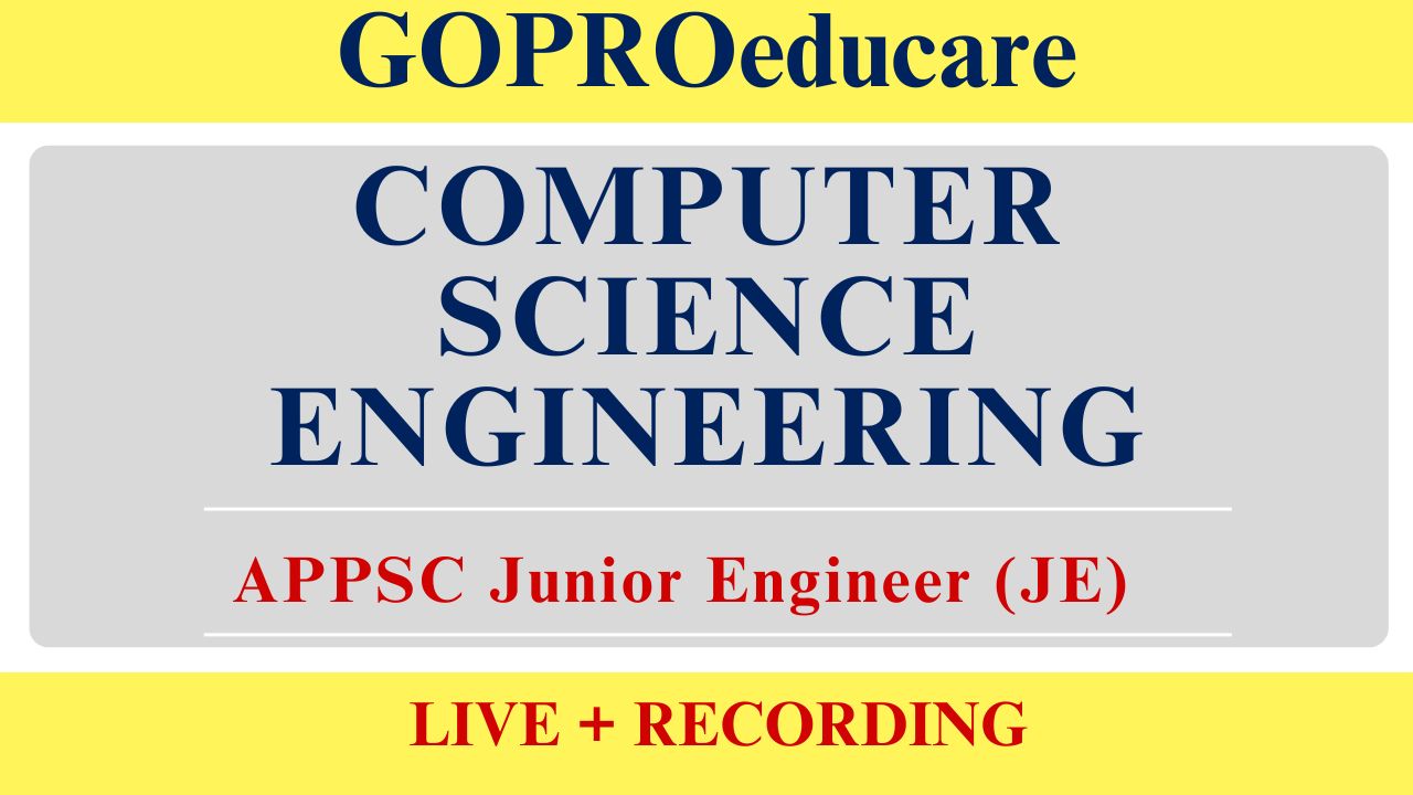 APPSC JE COMPUTER SCIENCE ENGINEERING 2025