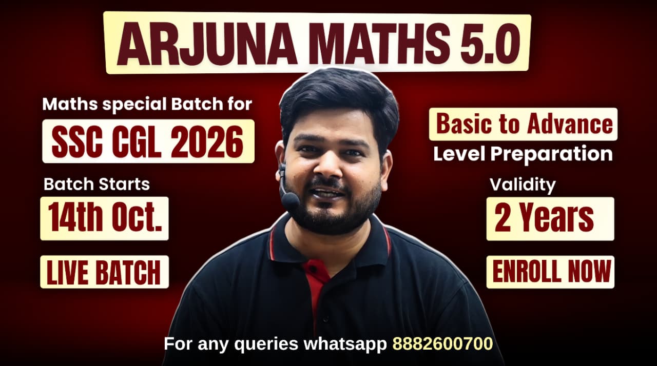 Arjuna Maths 5.0 for SSC CGL 2026 ( Pre + Mains )