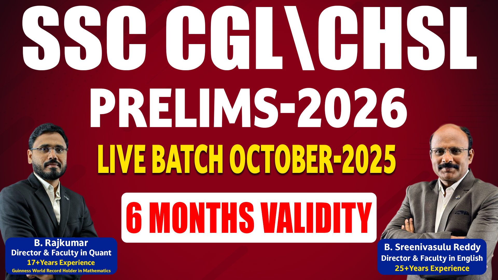 SSC CGL/CHSL LIVE BATCH OCTOBER - 2025 (6 MONTHS VALIDITY)