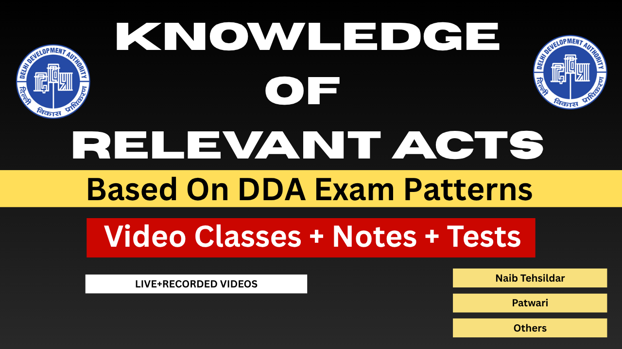 Knowledge of Relevant Acts for DDA Exams