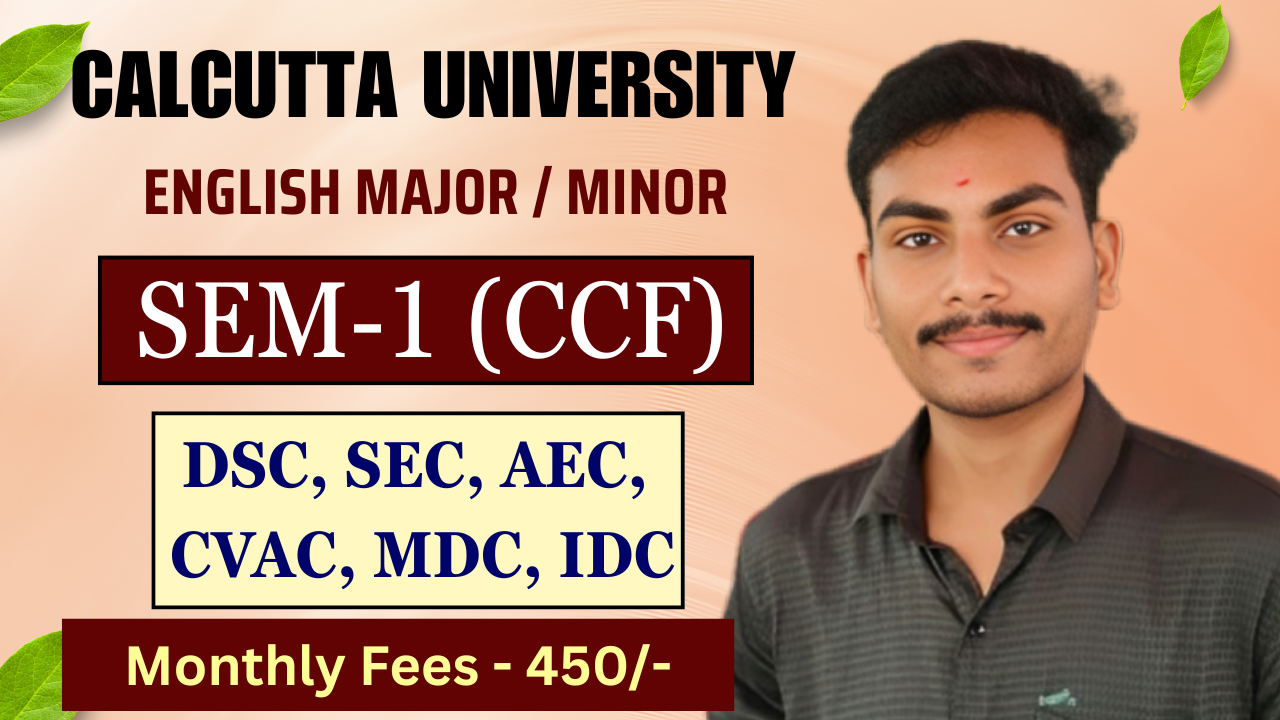 CU CCF SEM-1 ENGLISH MAJOR & MINOR 2025 (COMBO)