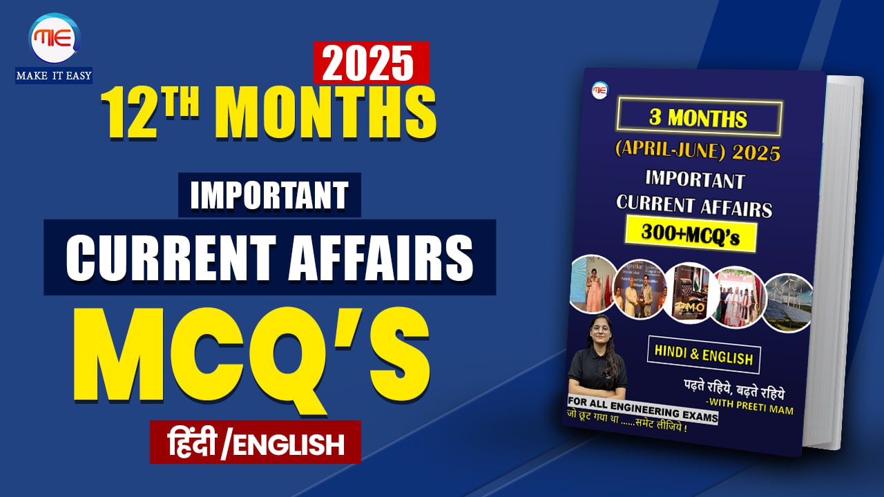   12 months Current Affairs MCQ's 2025