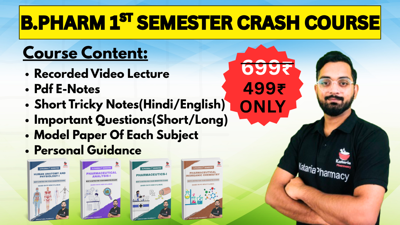 B.Pharm 1st Semester Crash Course
