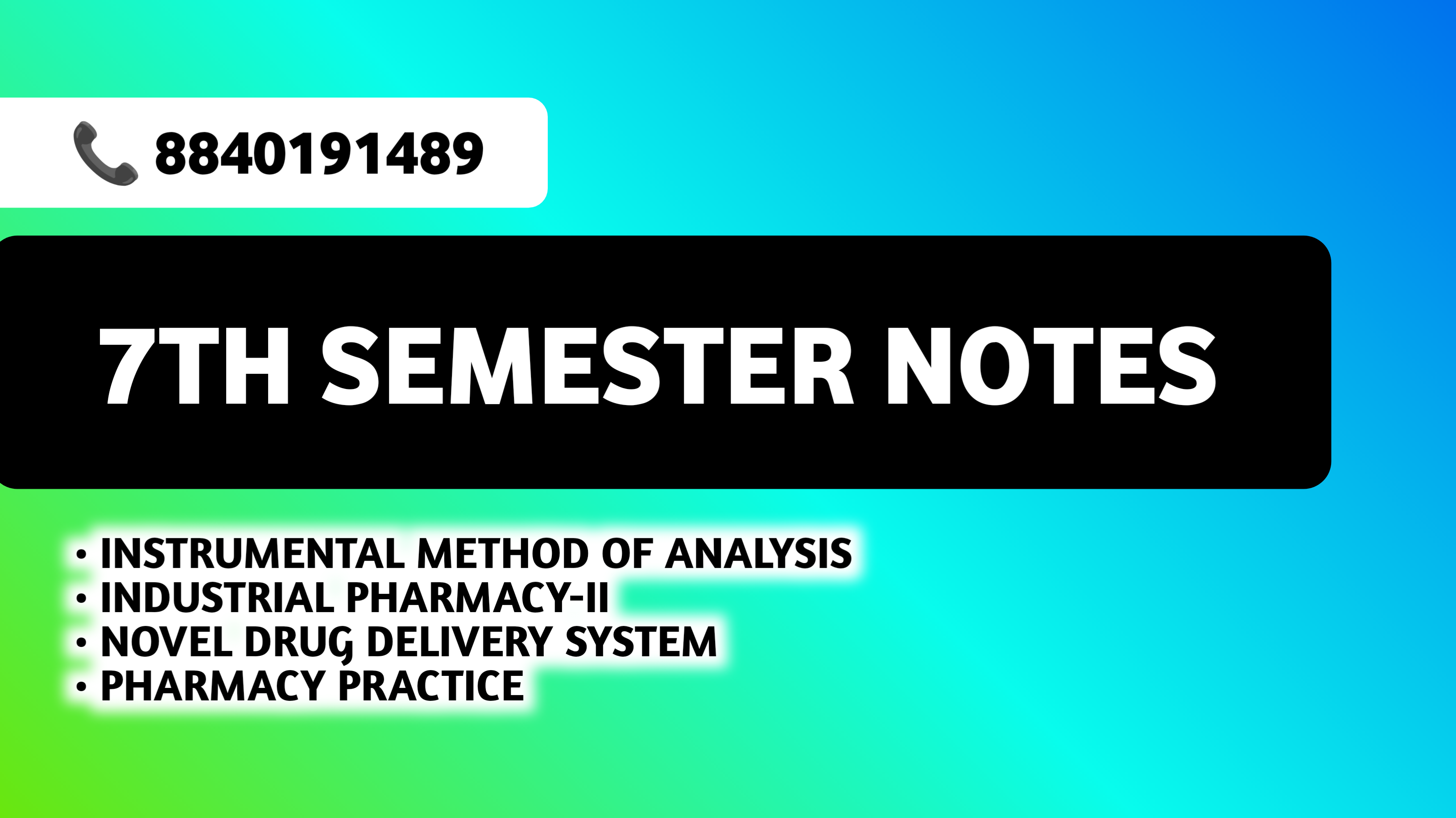 7th Semester Notes ( All in 1 ) 