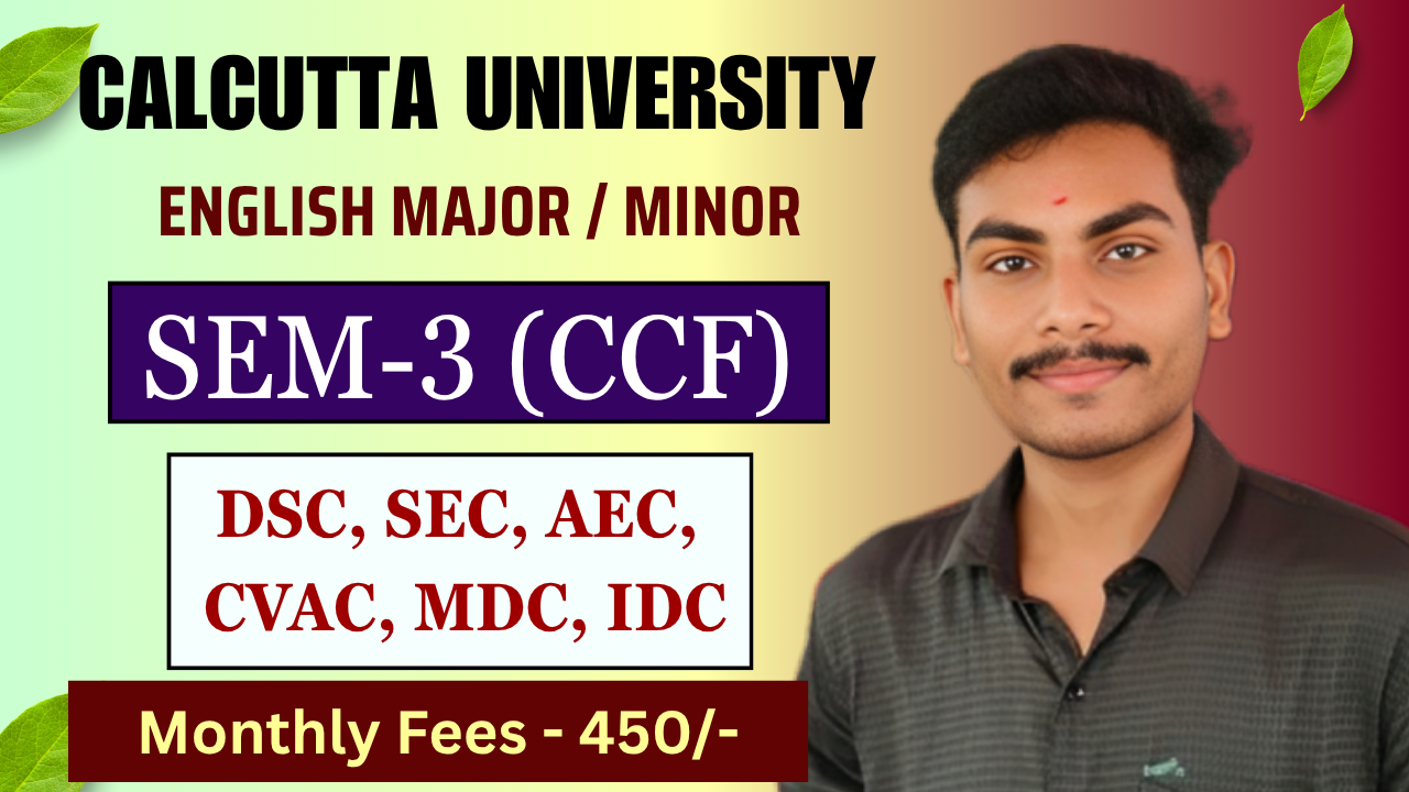CU CCF SEM-3 English Major / Honours (COMBO)