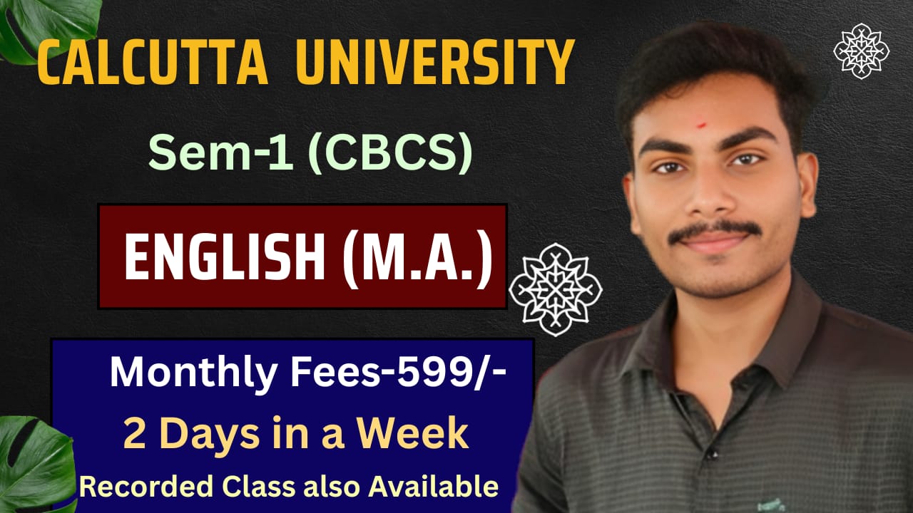 CU M.A. ENGLISH 1ST SEM 2025