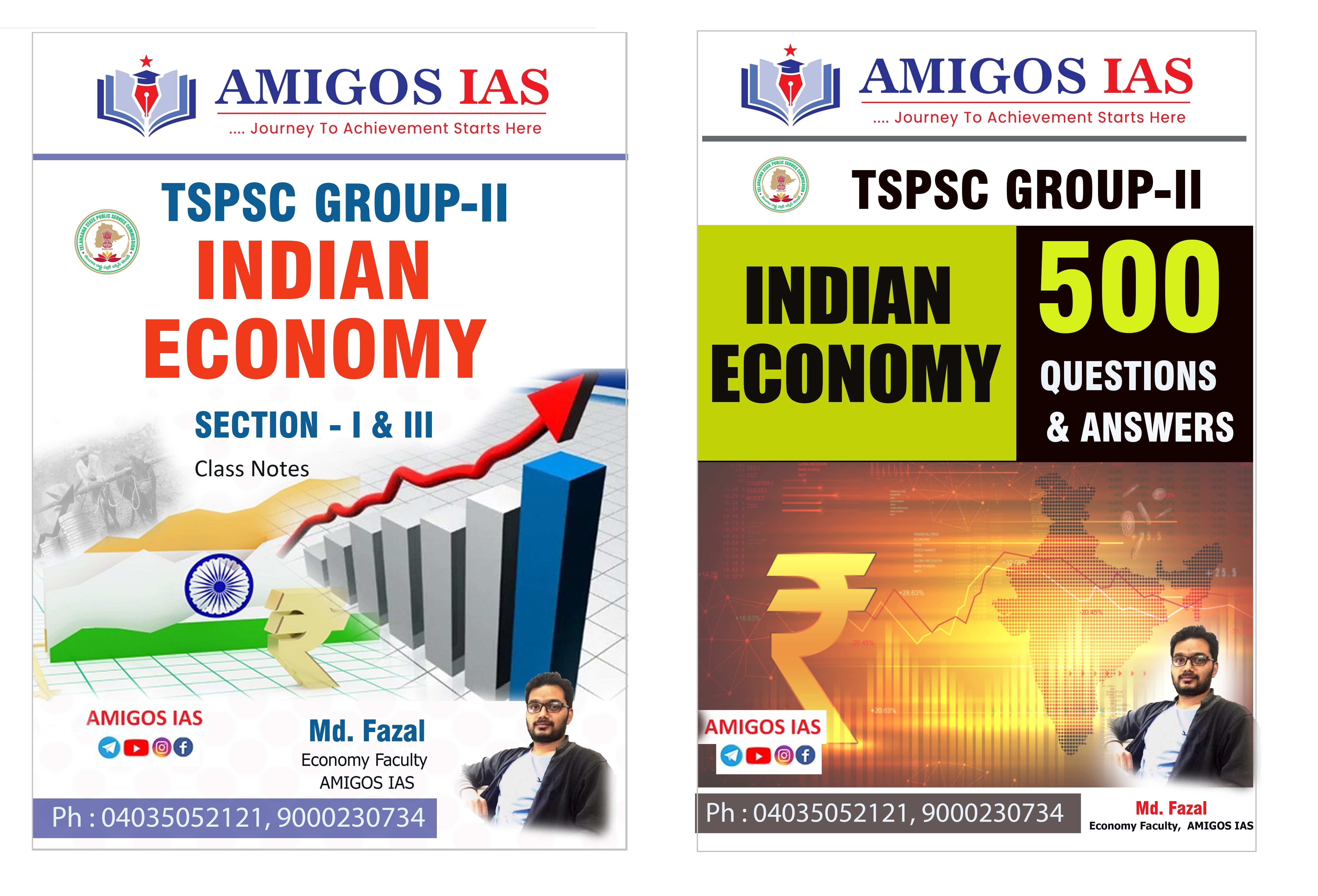 INDIAN ECONOMY (TSPSC GROUP-II) CLASS NOTES & 500 IMPORTANT QUESTIONS AND ANSWER BY FAZAL SIR