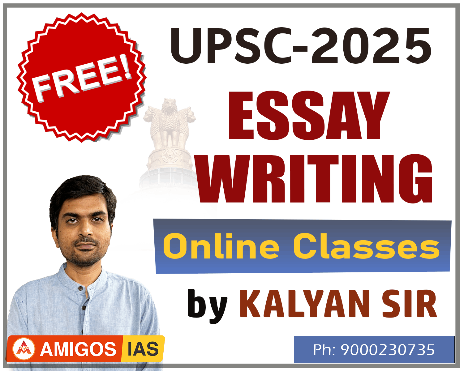 ESSAY ANSWER WRITING UPSC-2025 ONLINE CLASSES