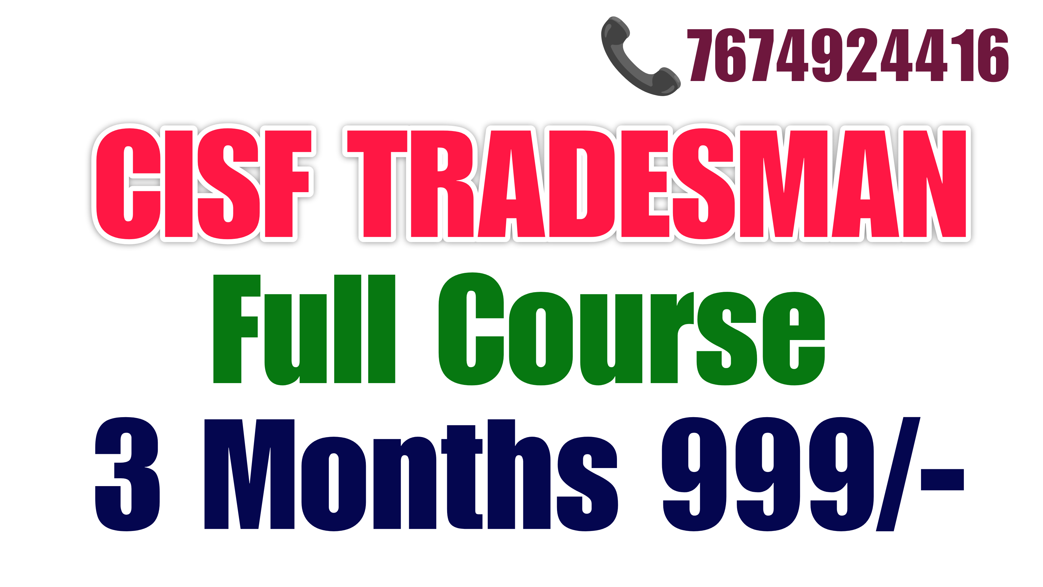 CISF Tradesman Full Course 