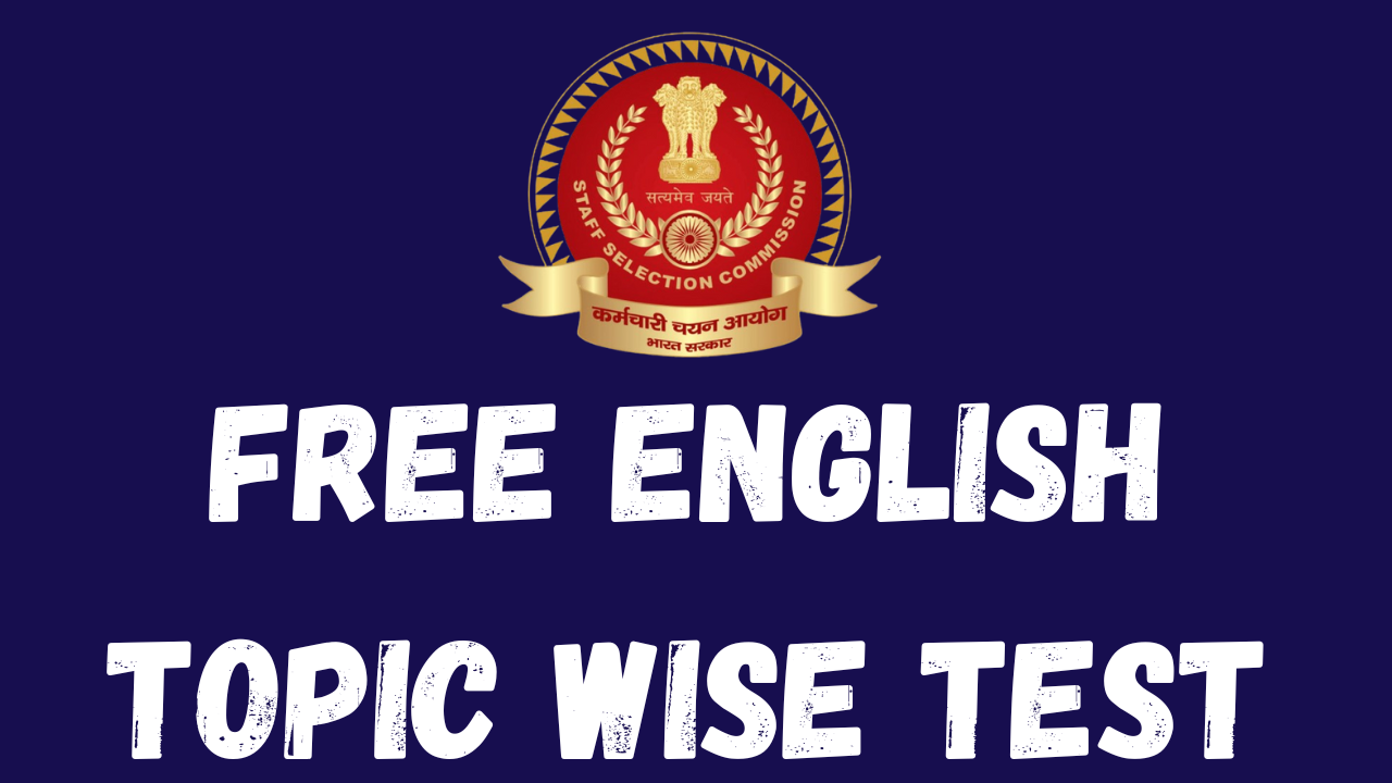 Free English Topic wise Test
