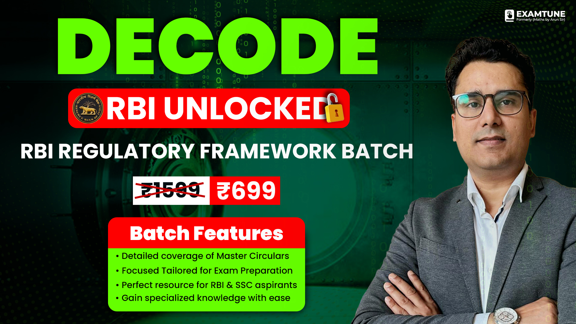 Decode: RBI Unlocked – Regulatory Framework Batch By Vivek Sir