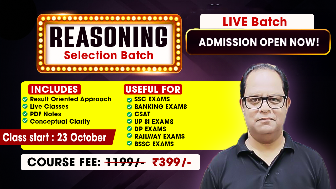 Reasoning Selection Batch 2025 | LIVE Classes | Join Now | By Parwez Sir