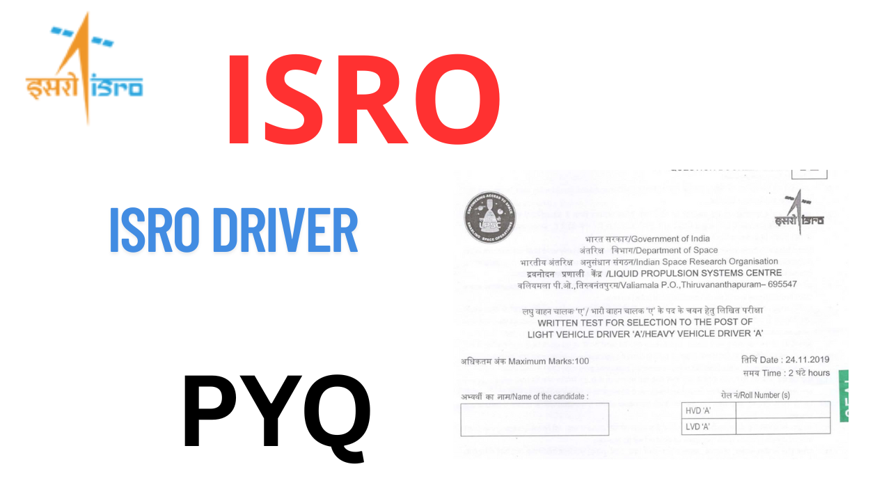 ISRO Driver PYQ