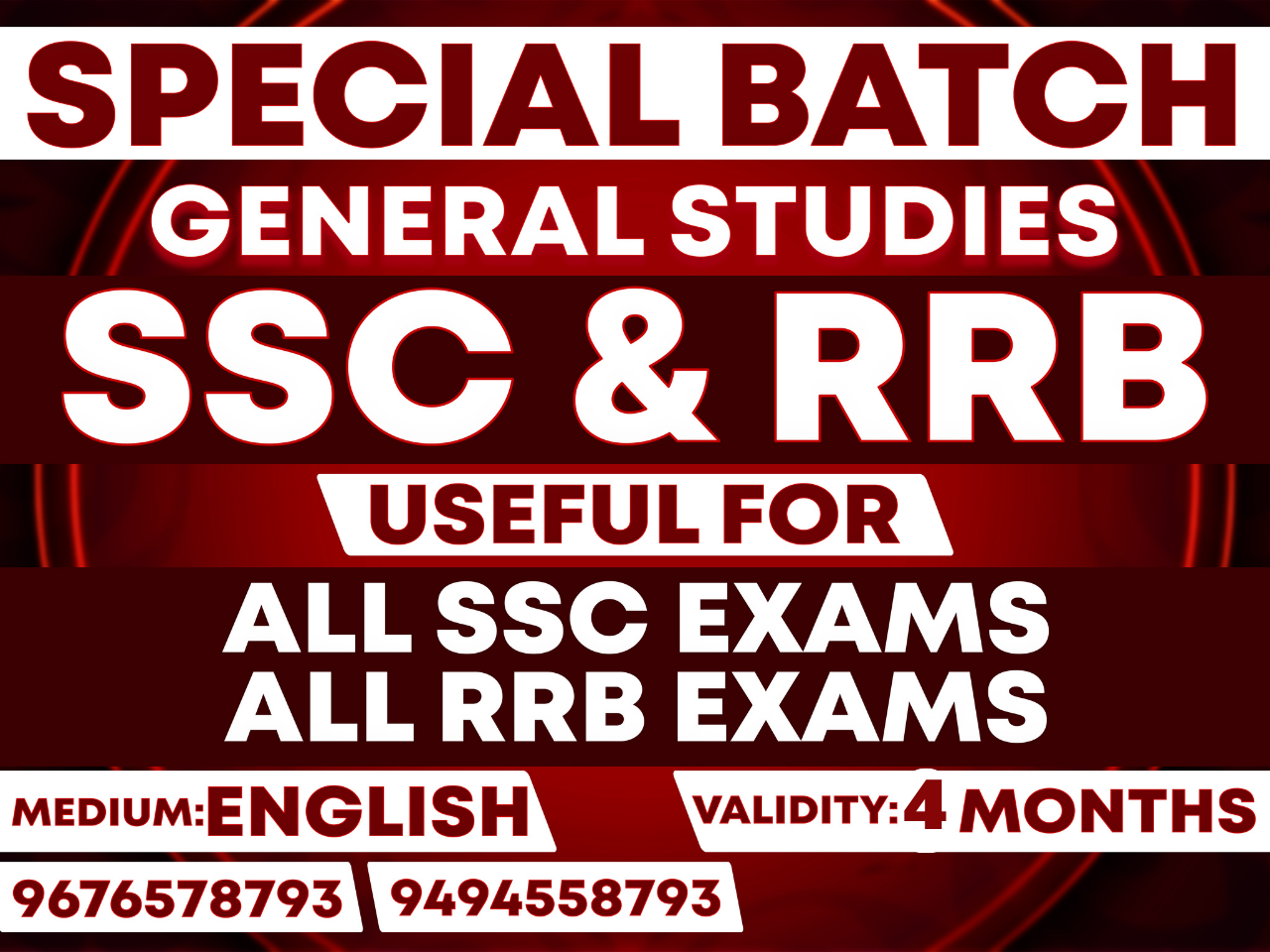 GENERAL STUDIES FOR SSC & RRB (RAILWAY) EXAMS ENGLISH MEDIUM *