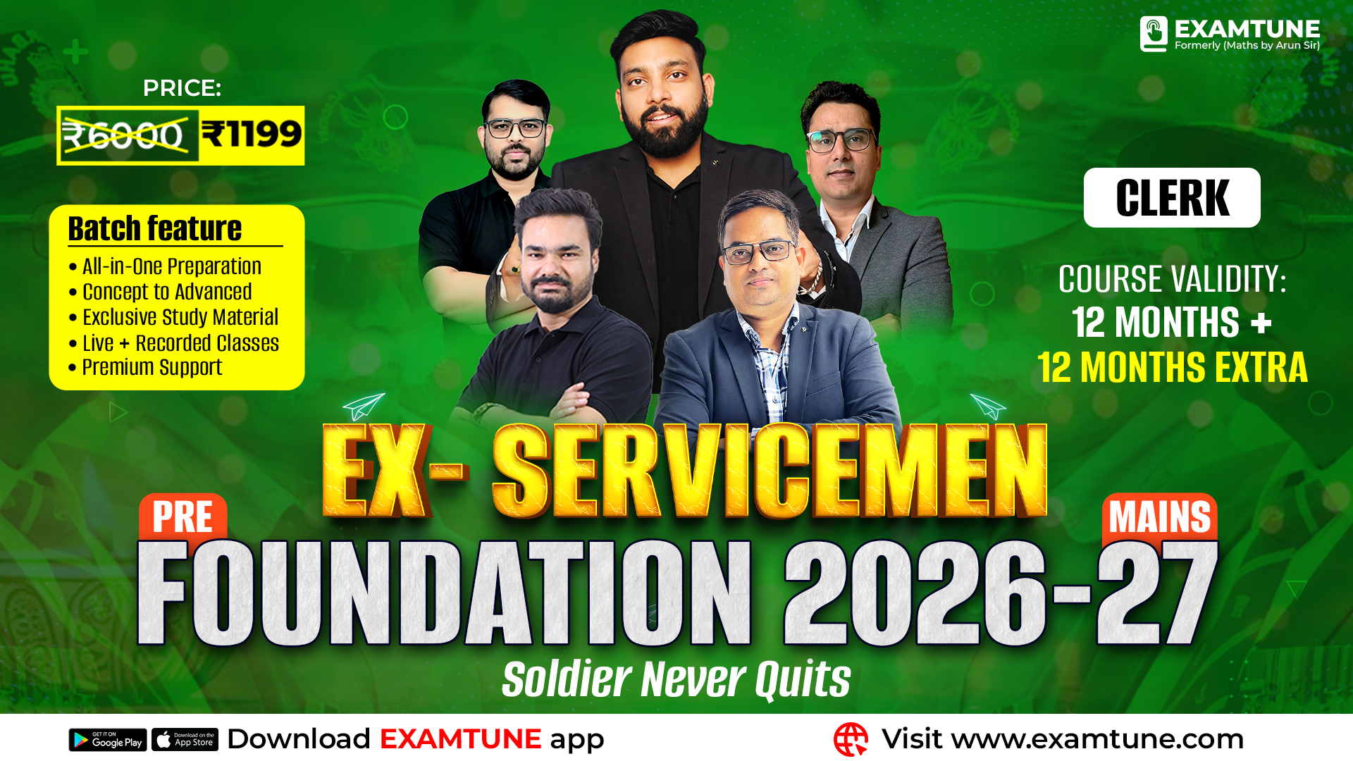 Ex - Servicemen Banking Foundations Batch Prelims + Mains 2026-27 ( All Subjects )