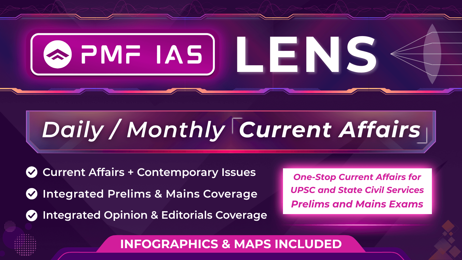 LENS Daily/Monthly Current Affairs PDF Magazines for UPSC 2026 (Prelims & Mains)