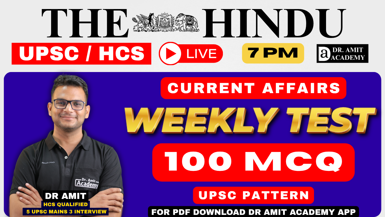 Weekly Current Affairs Test