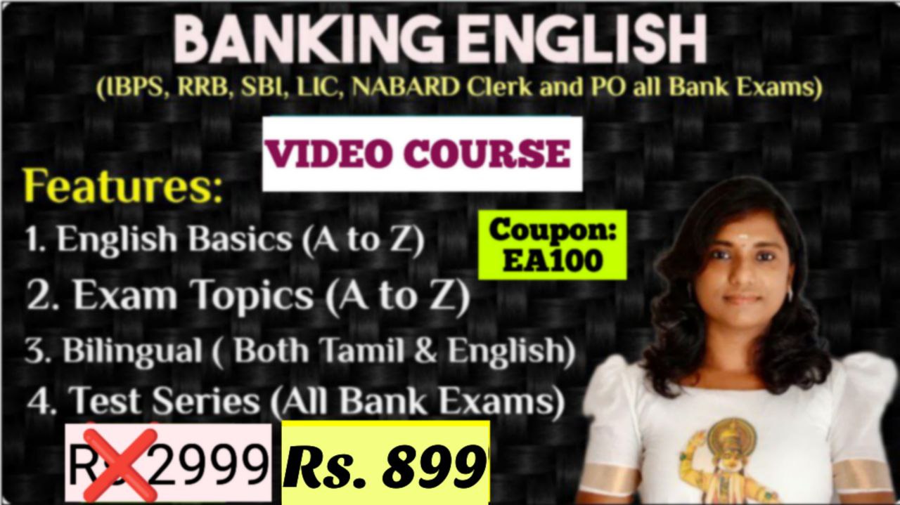 BANKING ENGLISH VIDEO COURSE (All BANK & LIC Exams).