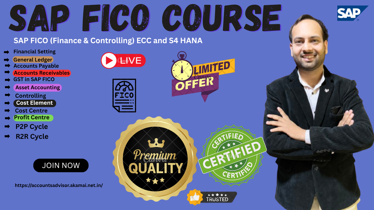 SAP FICO (Finance & Controlling ) Basic to Advance Live  Course
