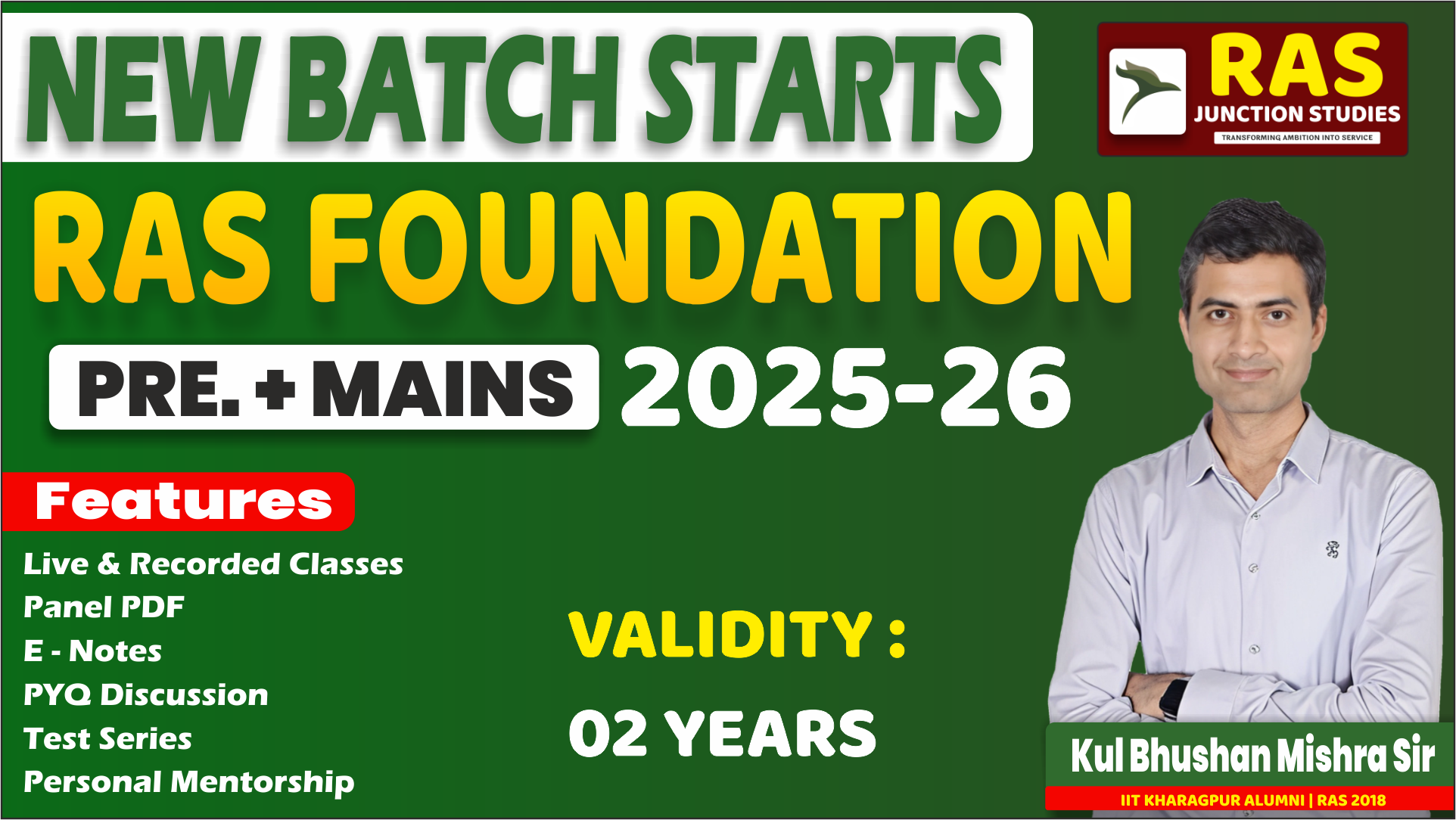 RAS FOUNDATION 2025-26 (PRE + MAINS)