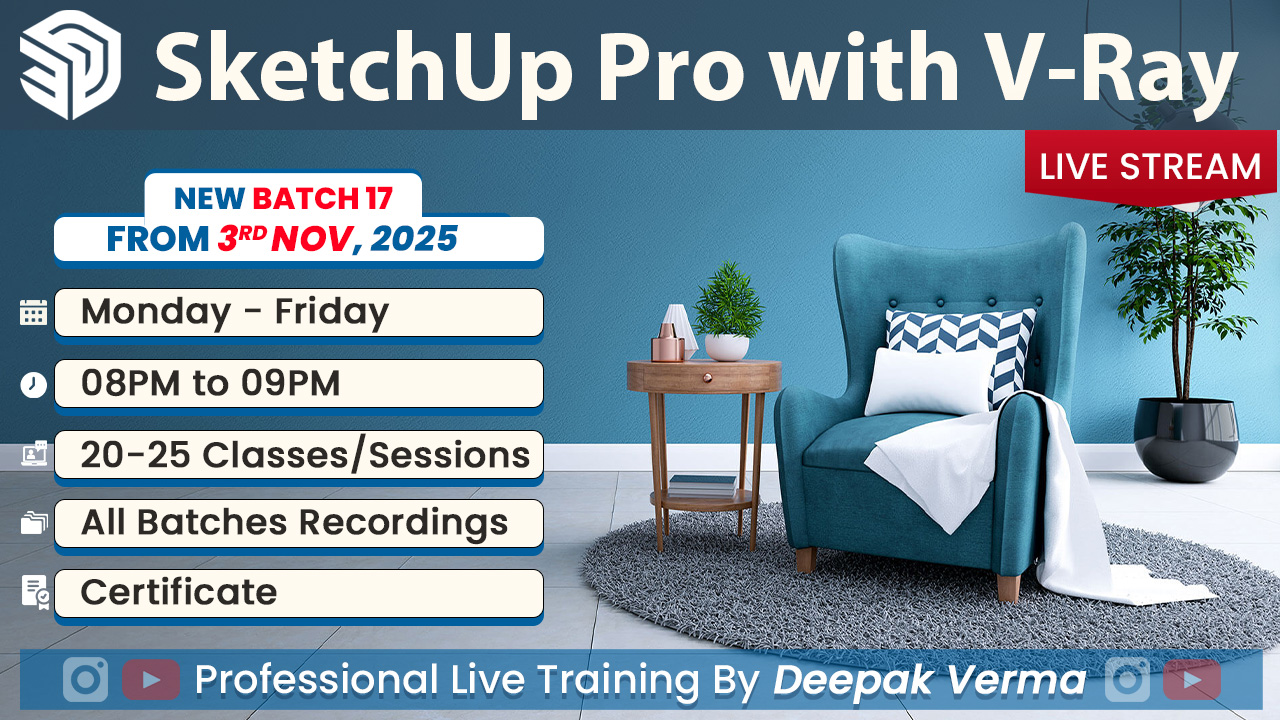 Sketchup Pro with V-Ray LIVE Training for Professionals 