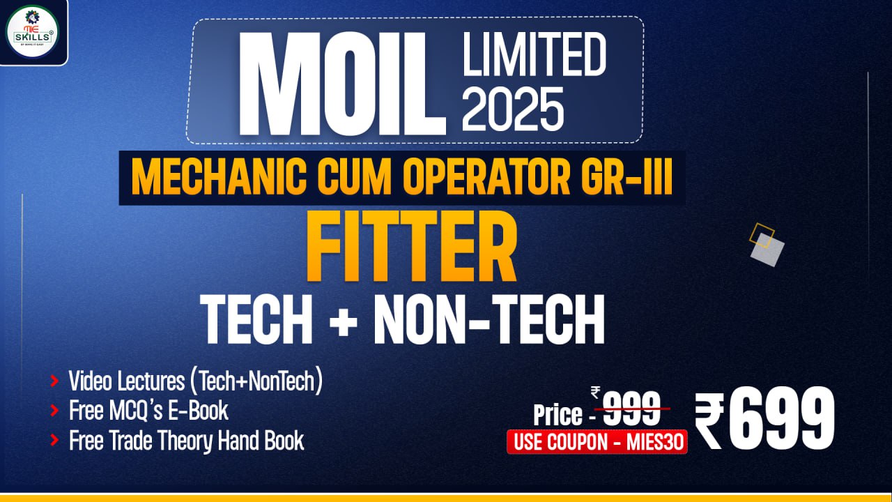MOIL Limited  Mechanic-Cum-Operator Gr-III(Fitter)