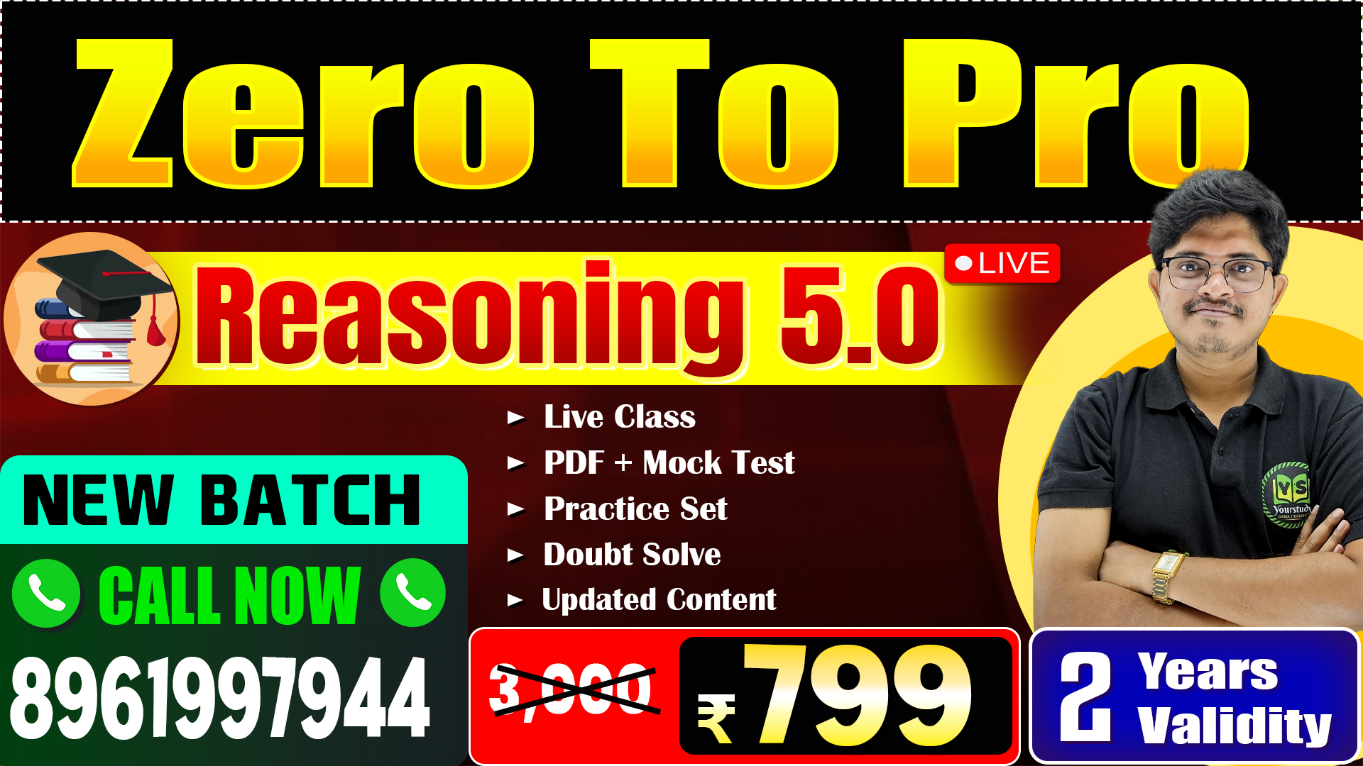 New *Reasoning* 5.0 | ZERO TO PRO LIVE | Complete Reasoning for All Competitive Exams by Koustav Sir & Ritabrata Sir