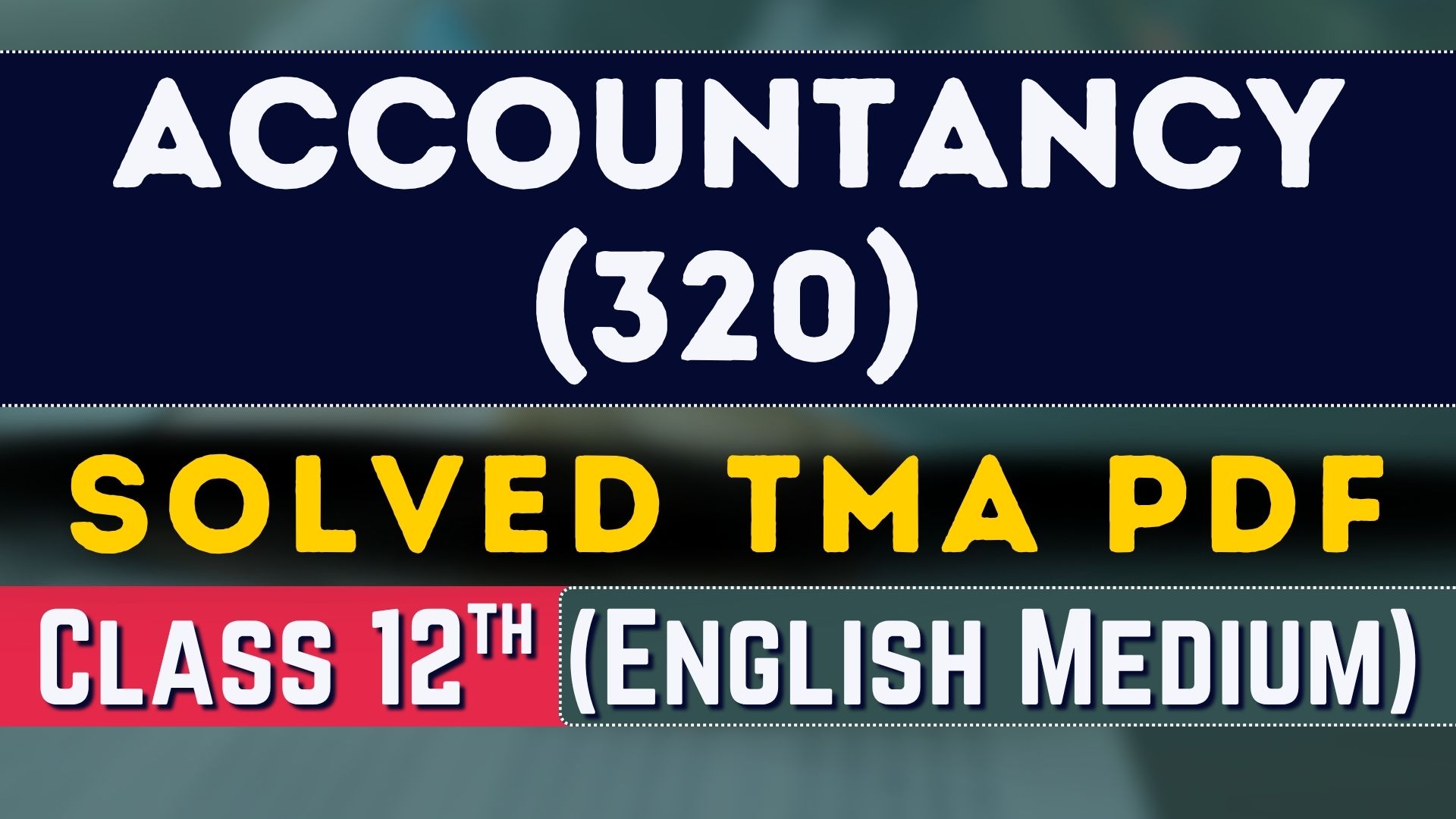 Accountancy (320)  Solved TMA 2026 (English Medium)