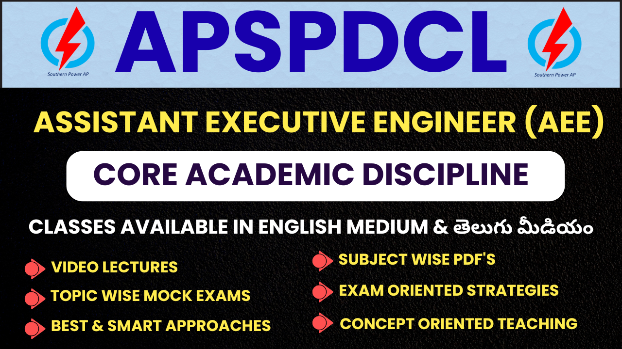 APSPDCL AEE (CORE ACADEMIC DISCIPLINE)