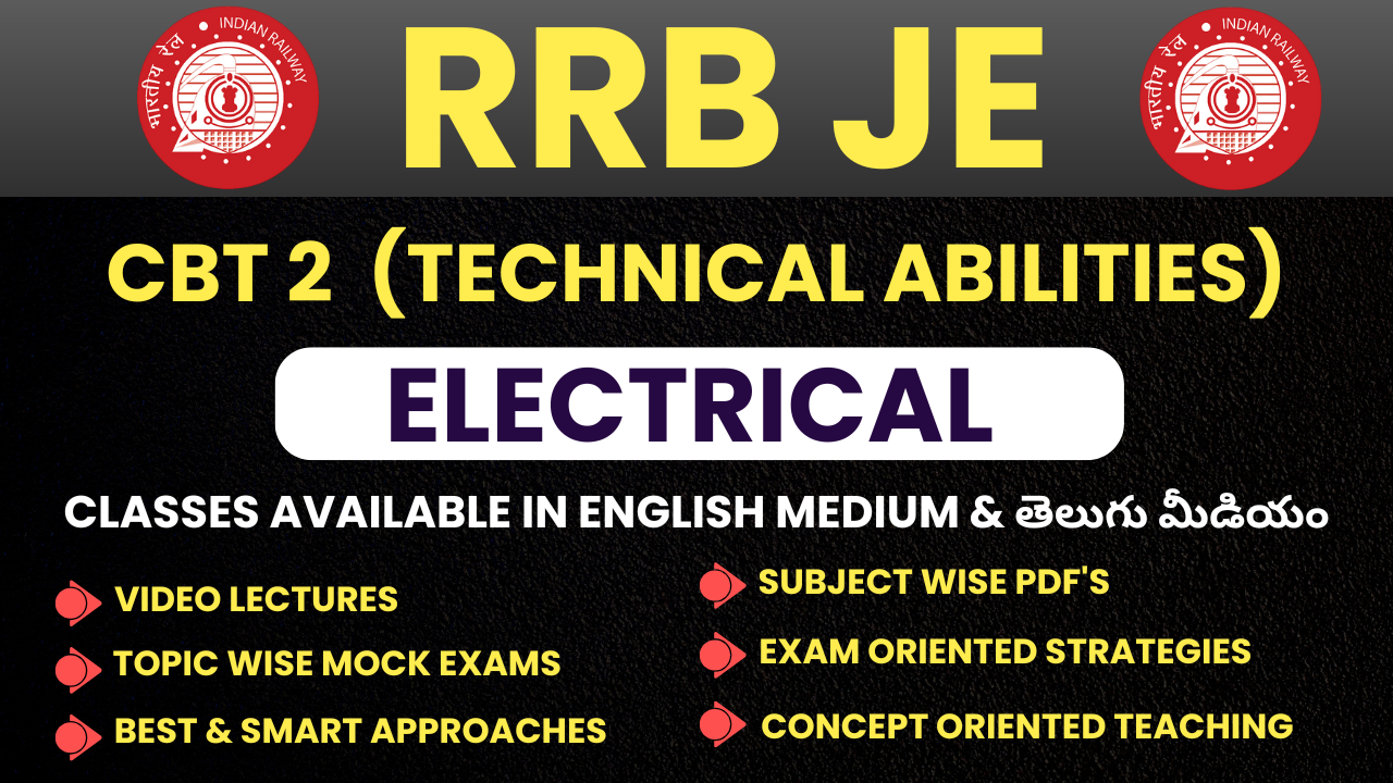 RRB JE CBT 2 ONLINE COACHING 2025 (TECHNICAL ABILITIES)