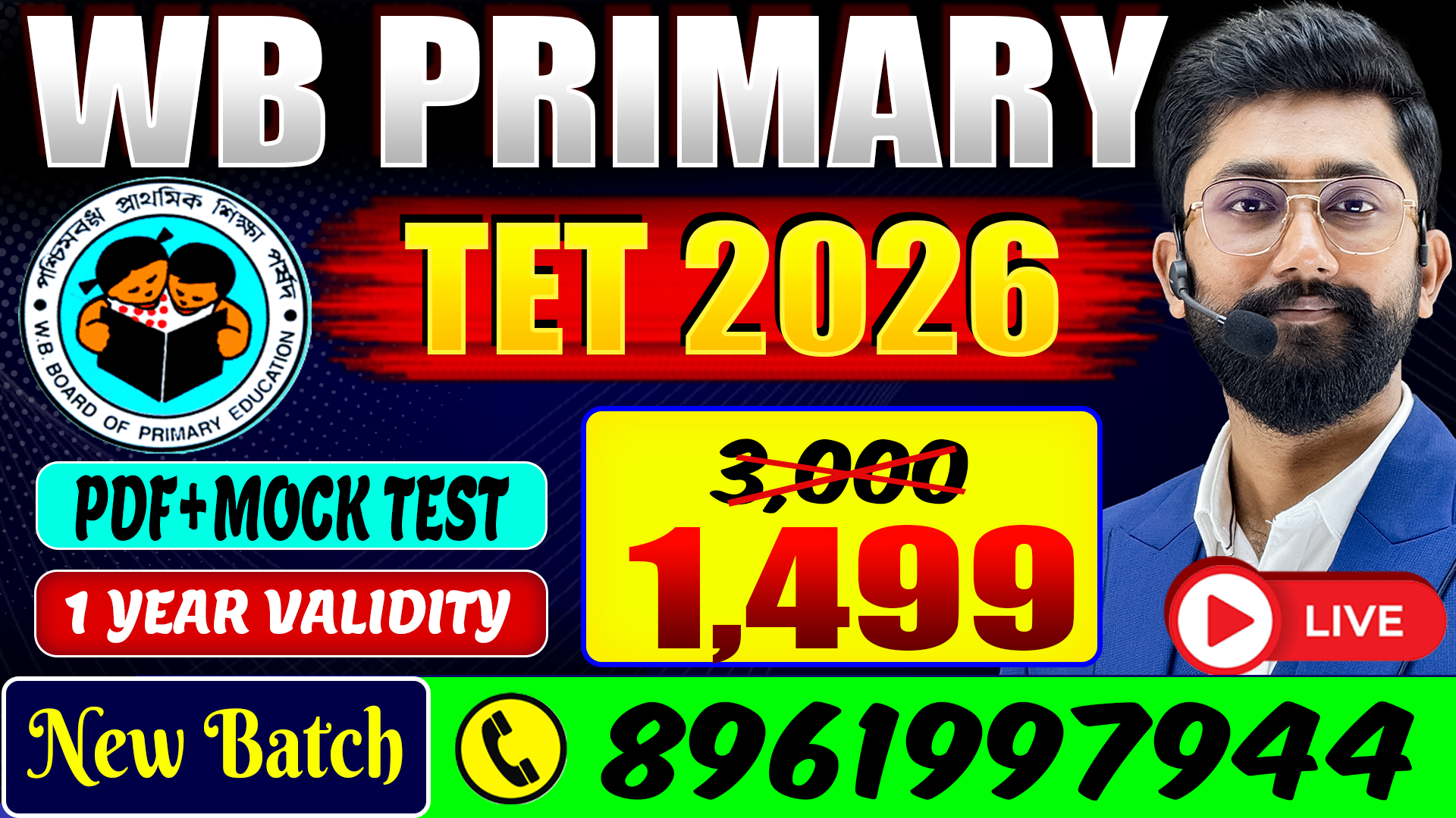 West Bengal Primary TET 2026 New Live Batch