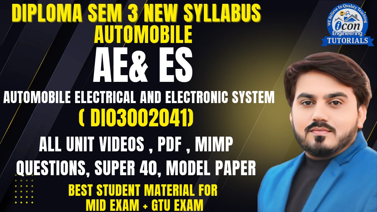 AUTOMOBILE ELECTRICAL & ELECTRONICS SYSTEM  SEM 3 AUTOMOBILE M 