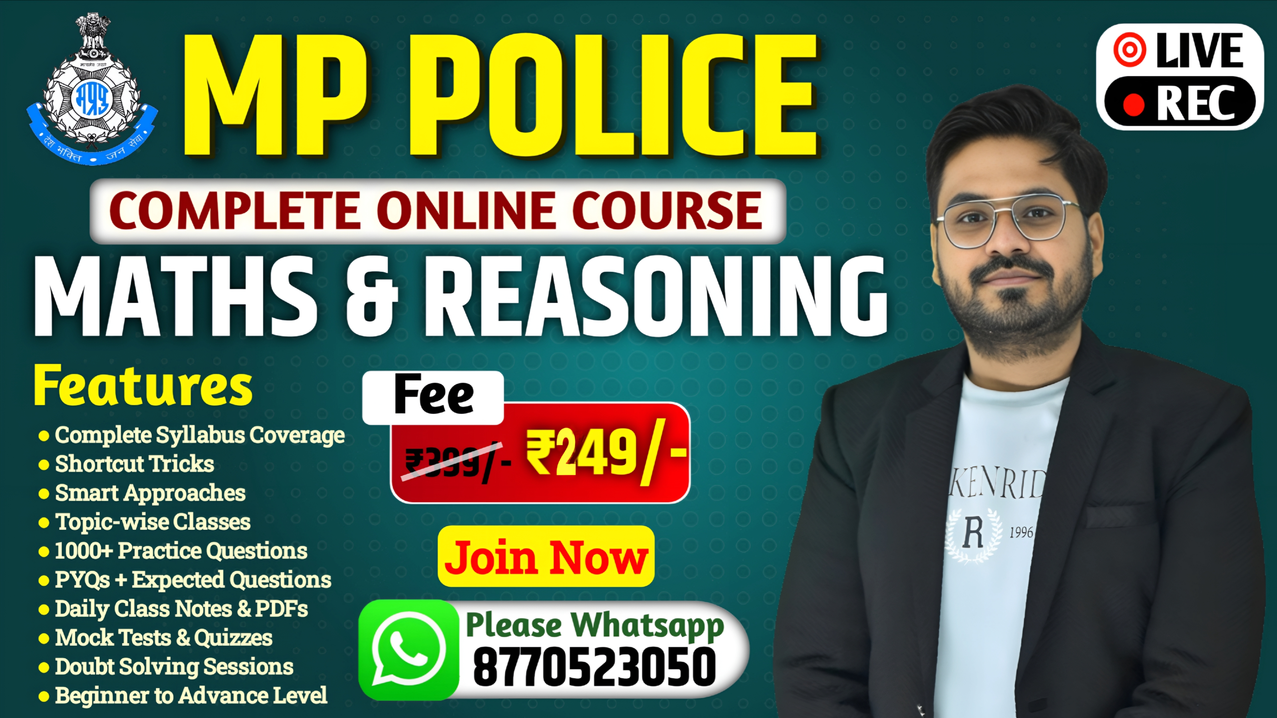 MP POLICE 2026 MATHS AND REASONING  FOUNDATION BATCH 